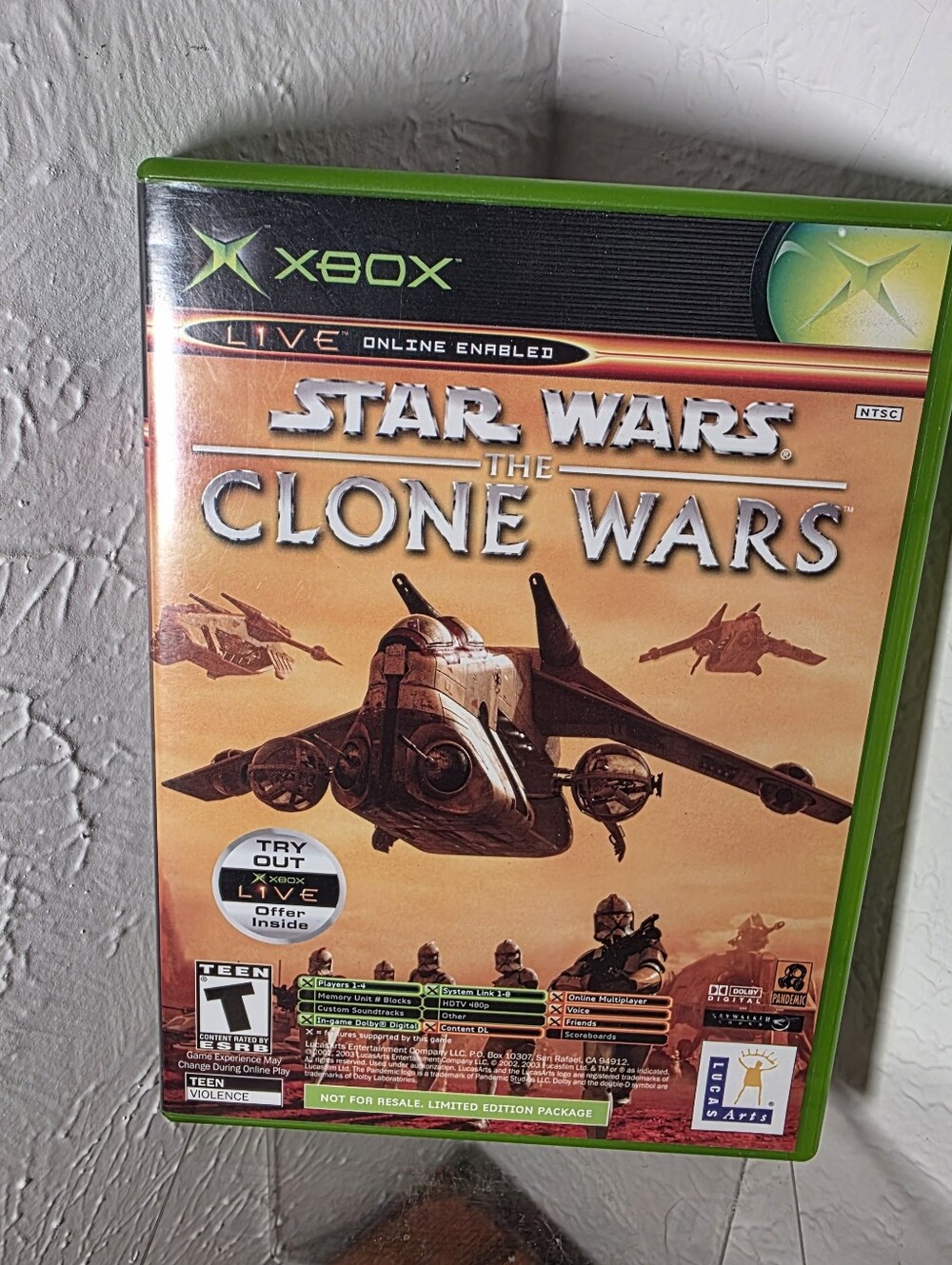 Star Wars Clone Wars Tetris Worlds Combo Original Xbox Video Game Microsoft